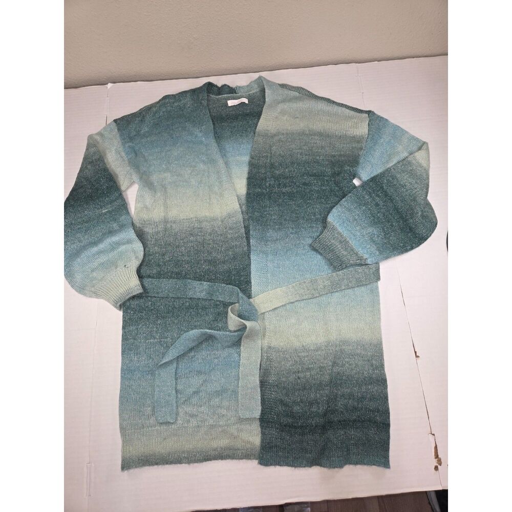 LC Lauren Conrad Ombré Knit Longline Cardigan with Belt - Size Medium